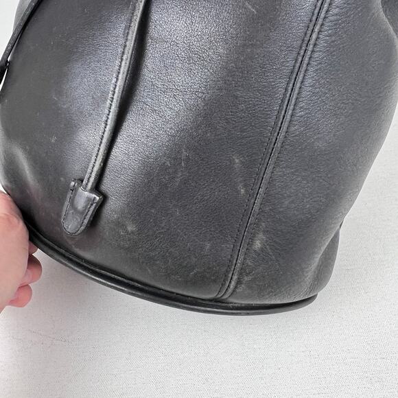 VTG Coach Black Leather Classic Backpack XL 9943 - Picture 6 of 9